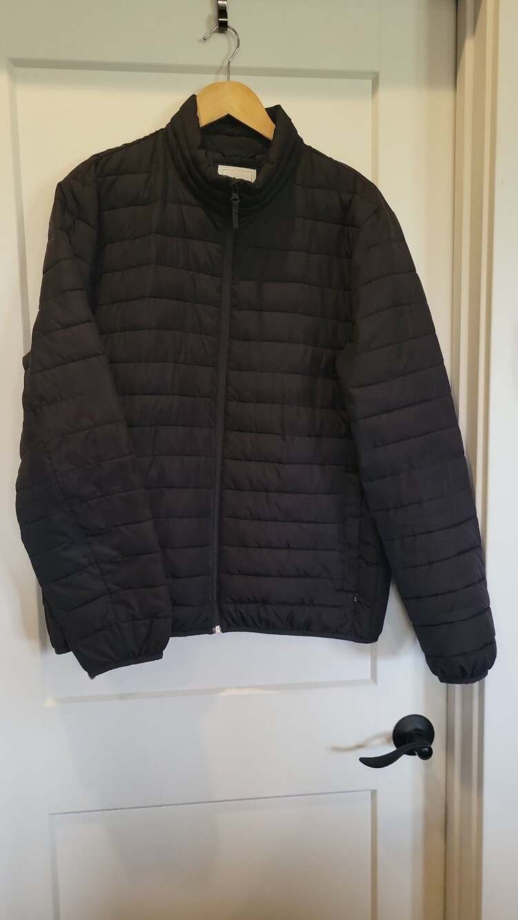GAP Men's L ColdControl Water Resistant Puffer Jacket Black